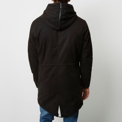 Black Only & Sons hooded parka